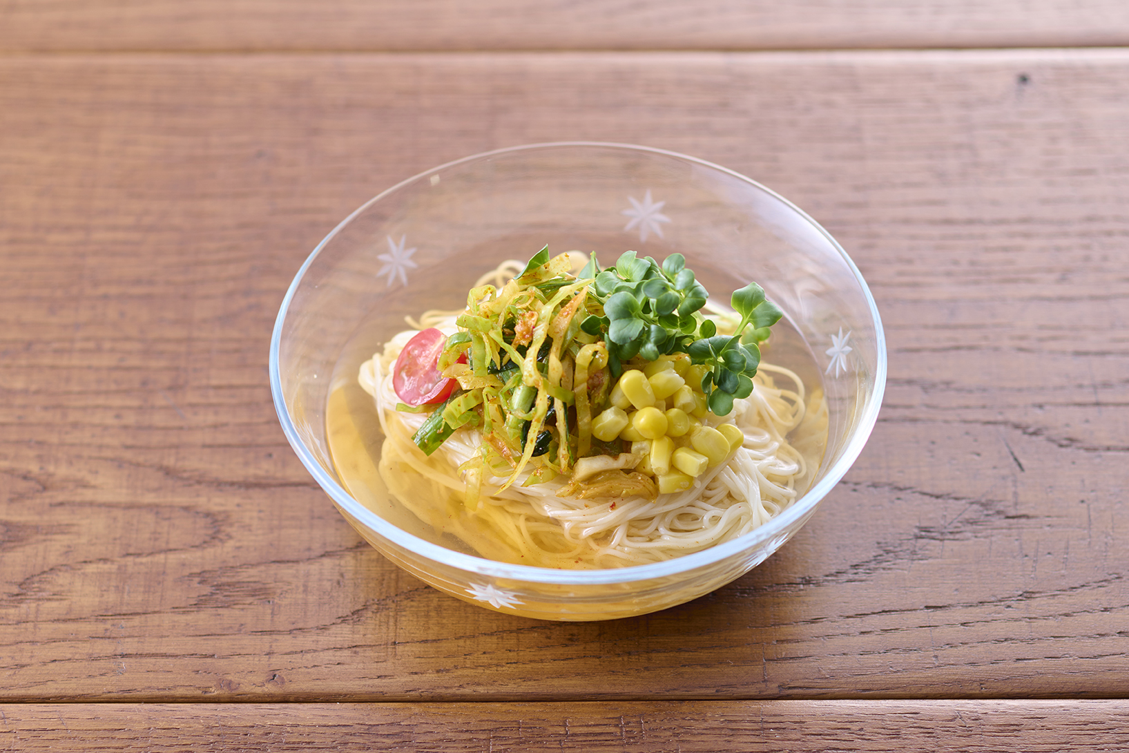オーサワのキムチの素をつかったレシピ そうめん冷麺