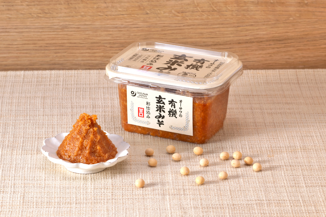 新商品「オーサワの有機玄米みそ(甘口)彩仕込み」