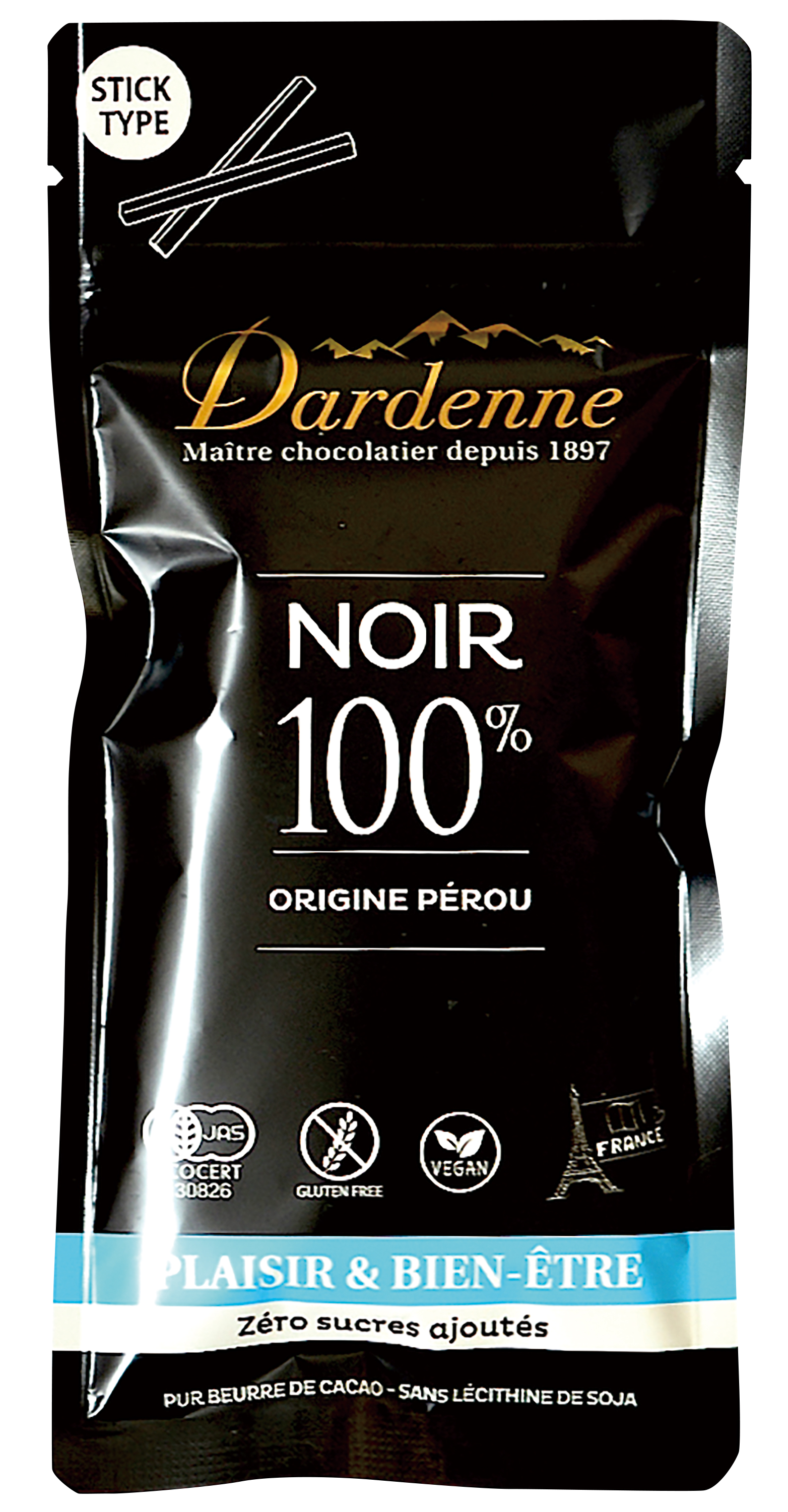 【11月新商品】ダーデン有機チョコレートスティック カカオ100%