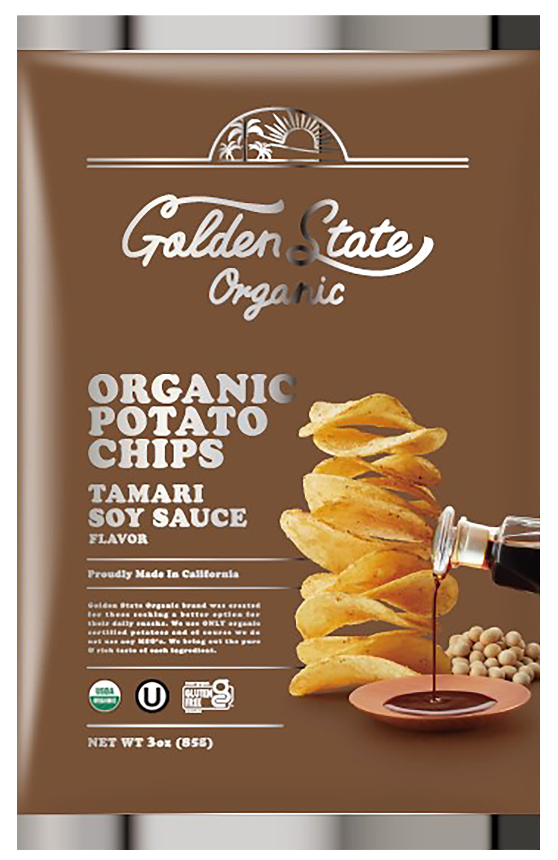 【1月8日新商品】オーガニックポテトチップス たまり醤油風味