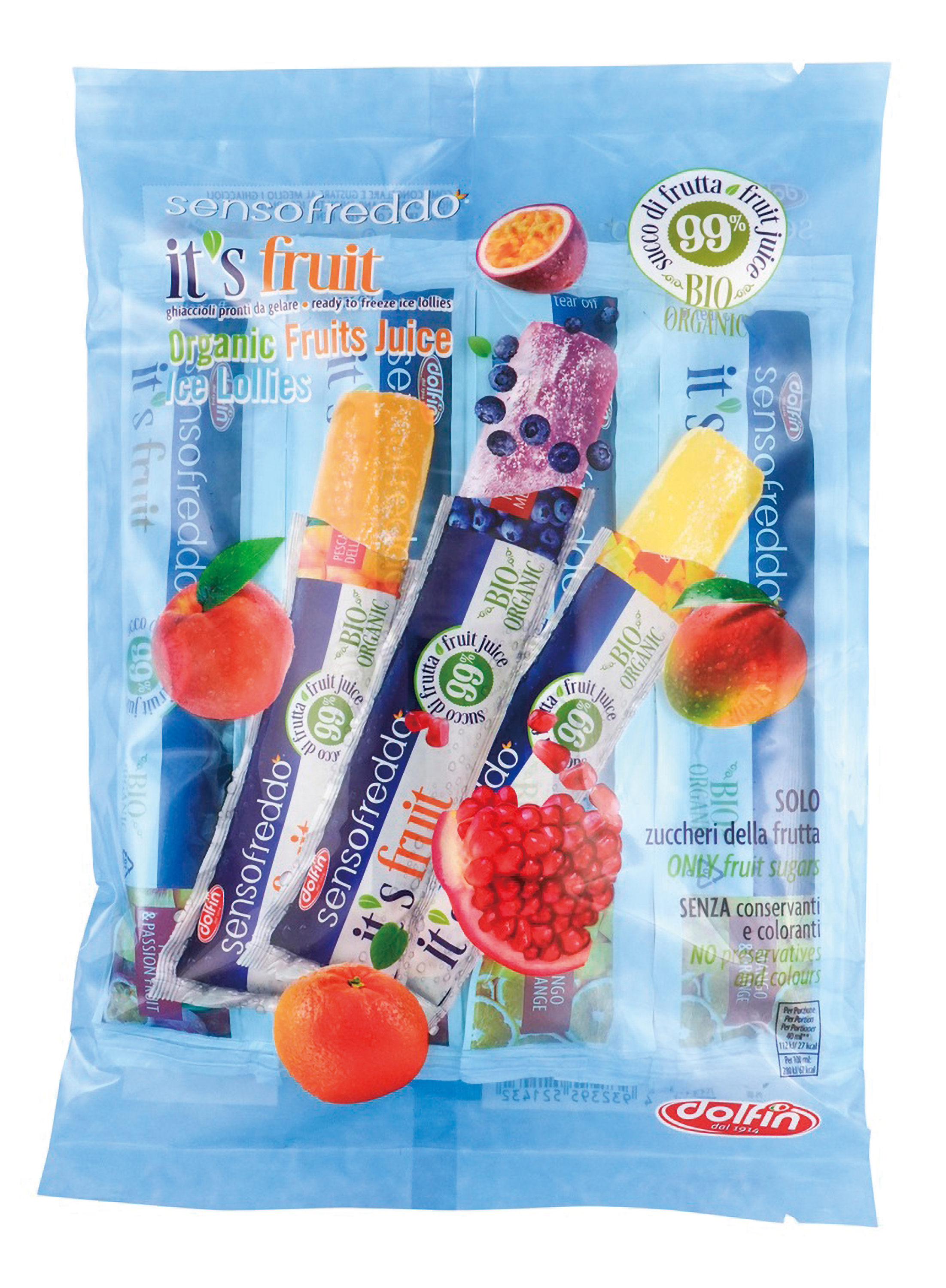 【4月1日新商品】オーガニックフルーツウォーターアイスバー(ブルー)