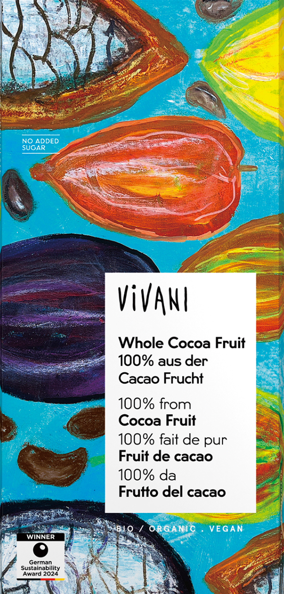 【11月1日新商品】ViVANI オーガニックチョコレート カカオフルーツ(100%カカオ)