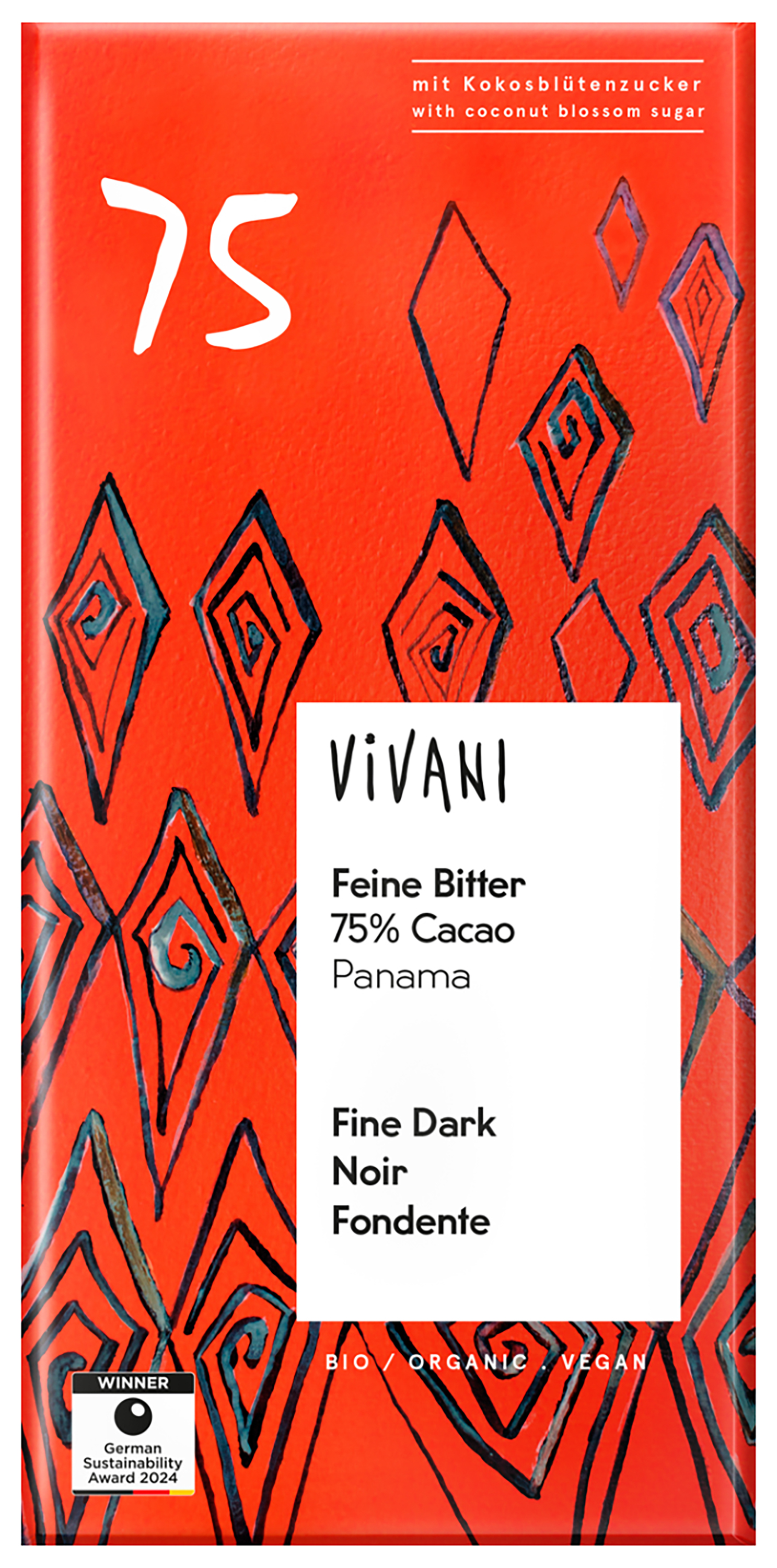 ViVANI オーガニックファインダークチョコレート75%