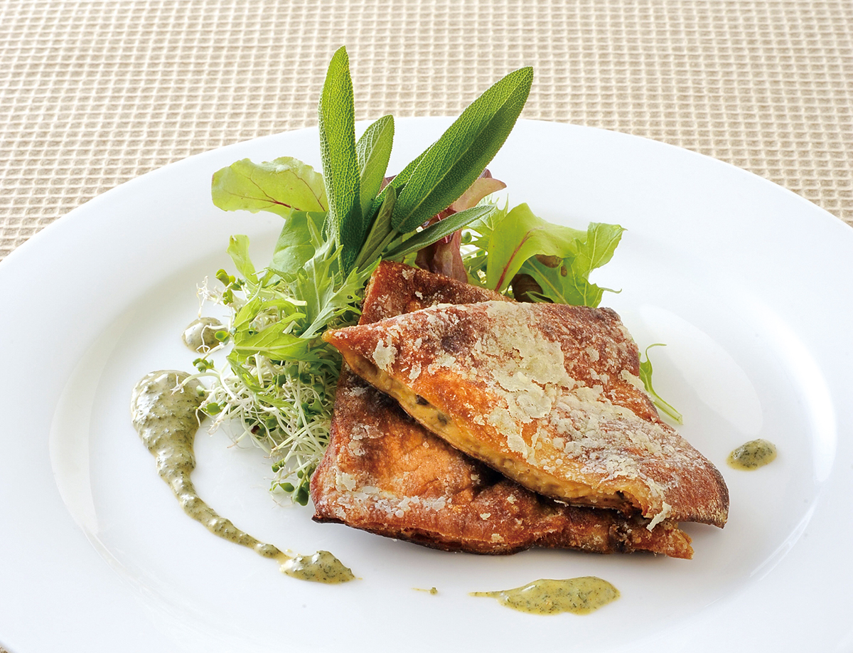 ひよこ豆の板麩アンヴェロップ(封筒包み)(主菜)