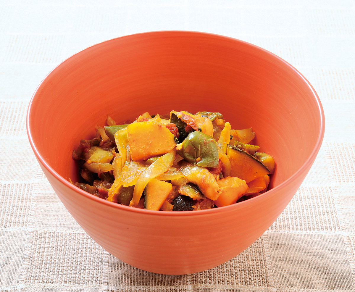 重ね煮で作る夏野菜のサブジ(副菜)
