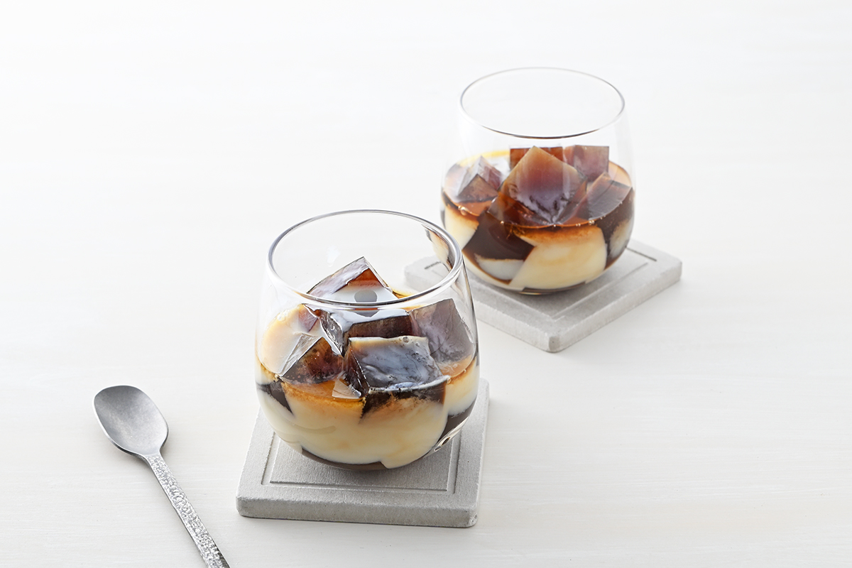 タンポポ茶のコーヒーゼリー風
