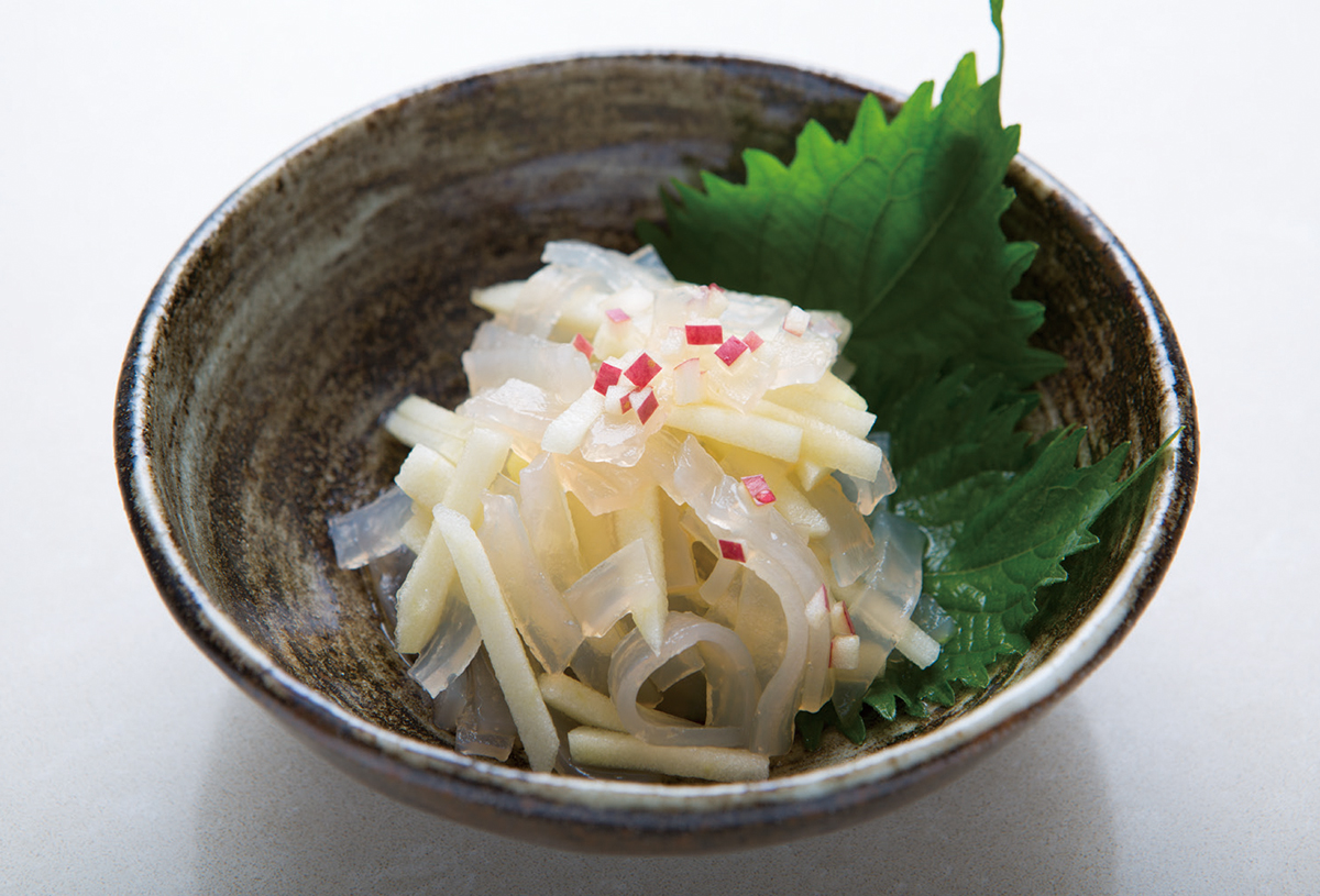 葛切りとりんご和え