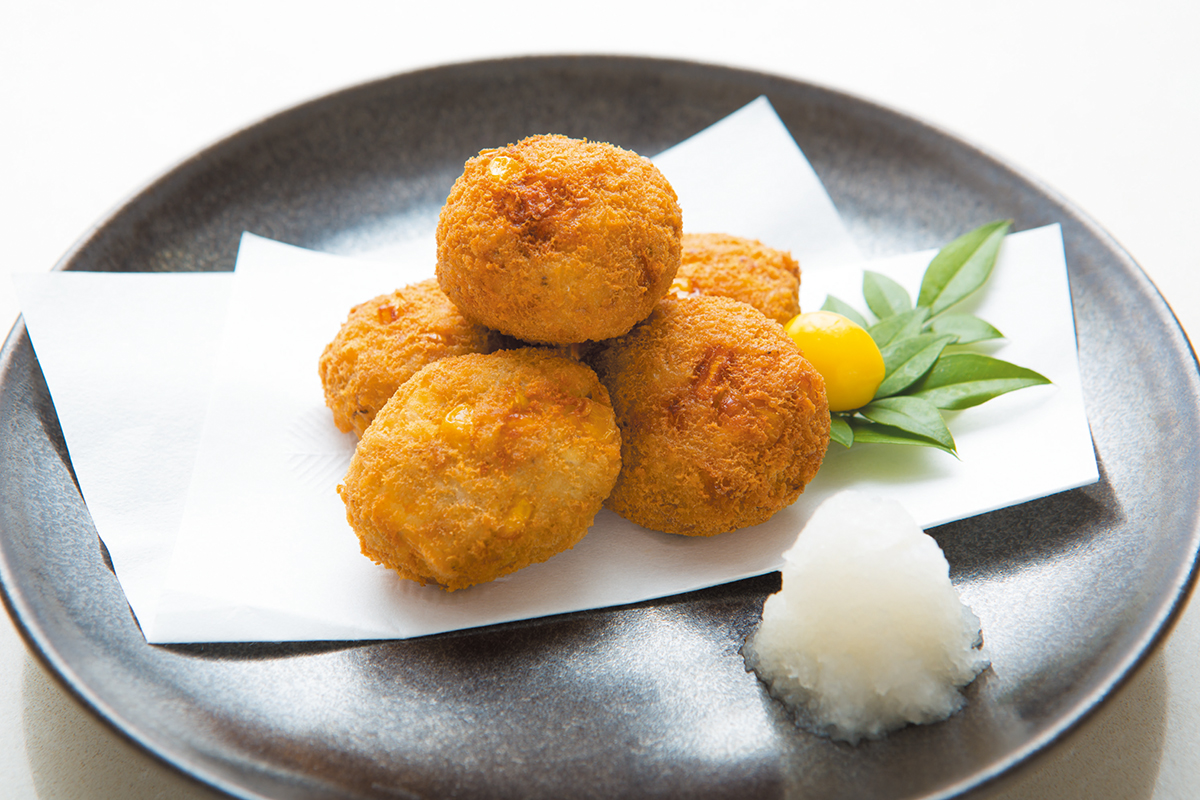 蓮根のつくね揚げ