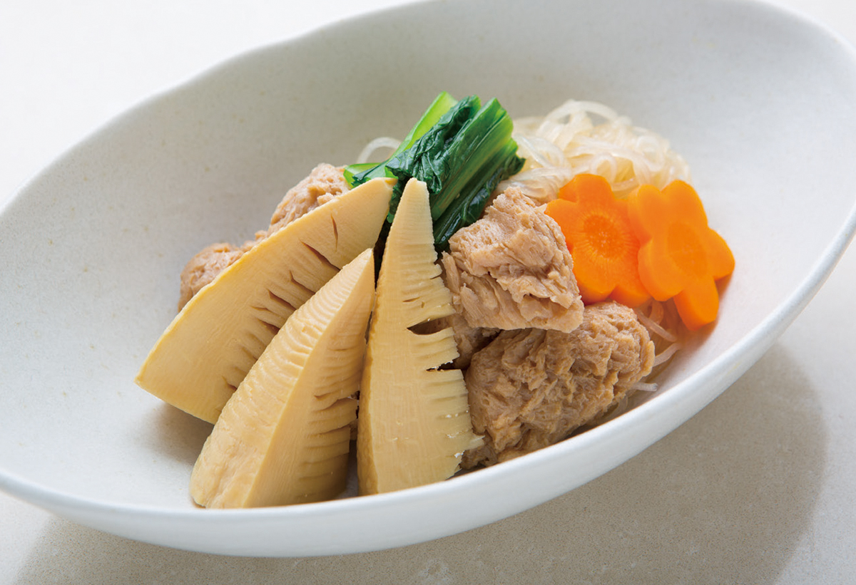 人参、筍、春雨の煮物