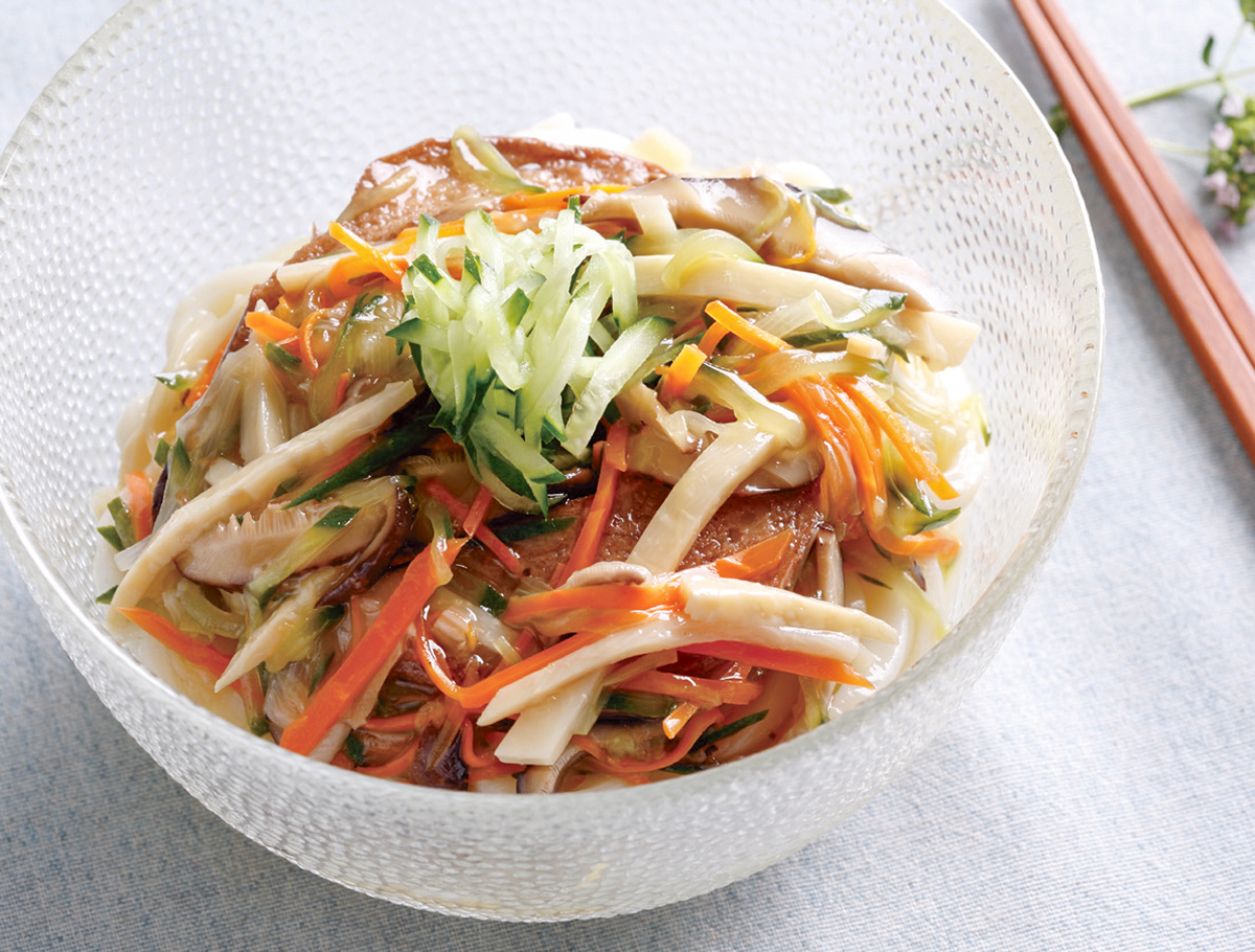 うどん車麩の野菜あんかけ