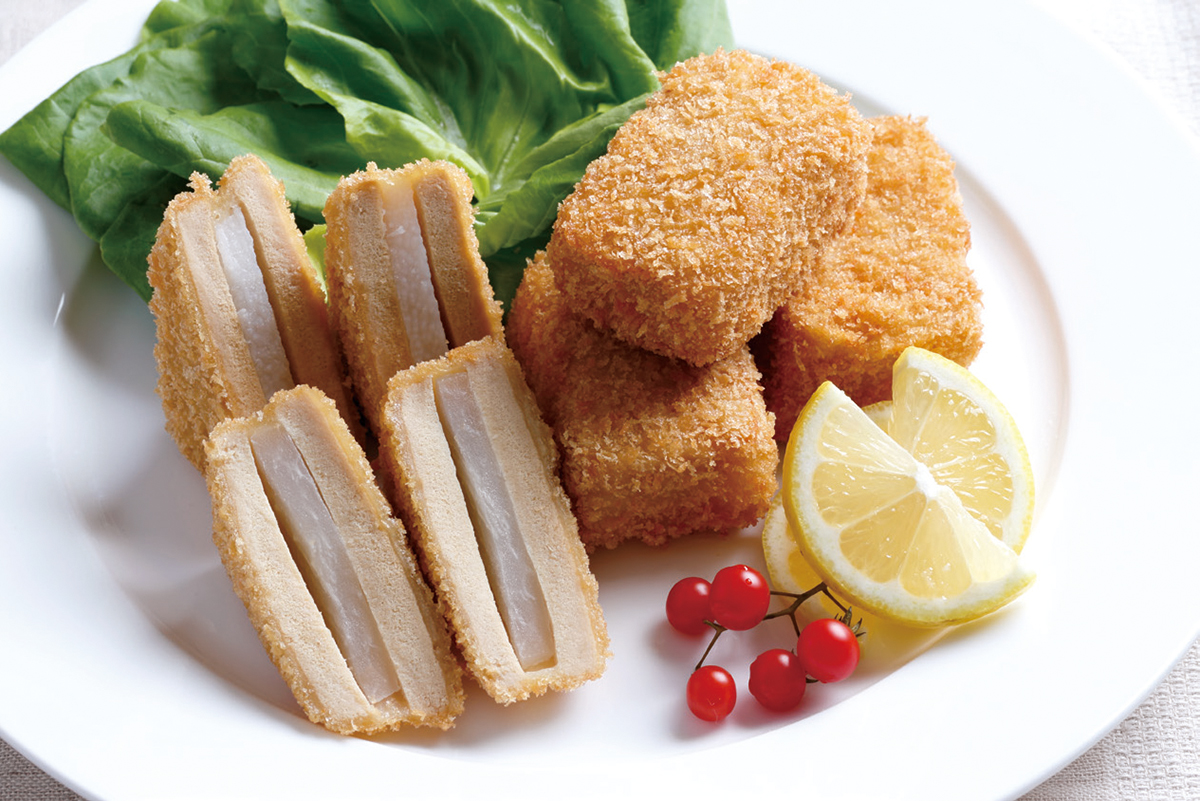 高野豆腐のフライ 山芋フライ添え