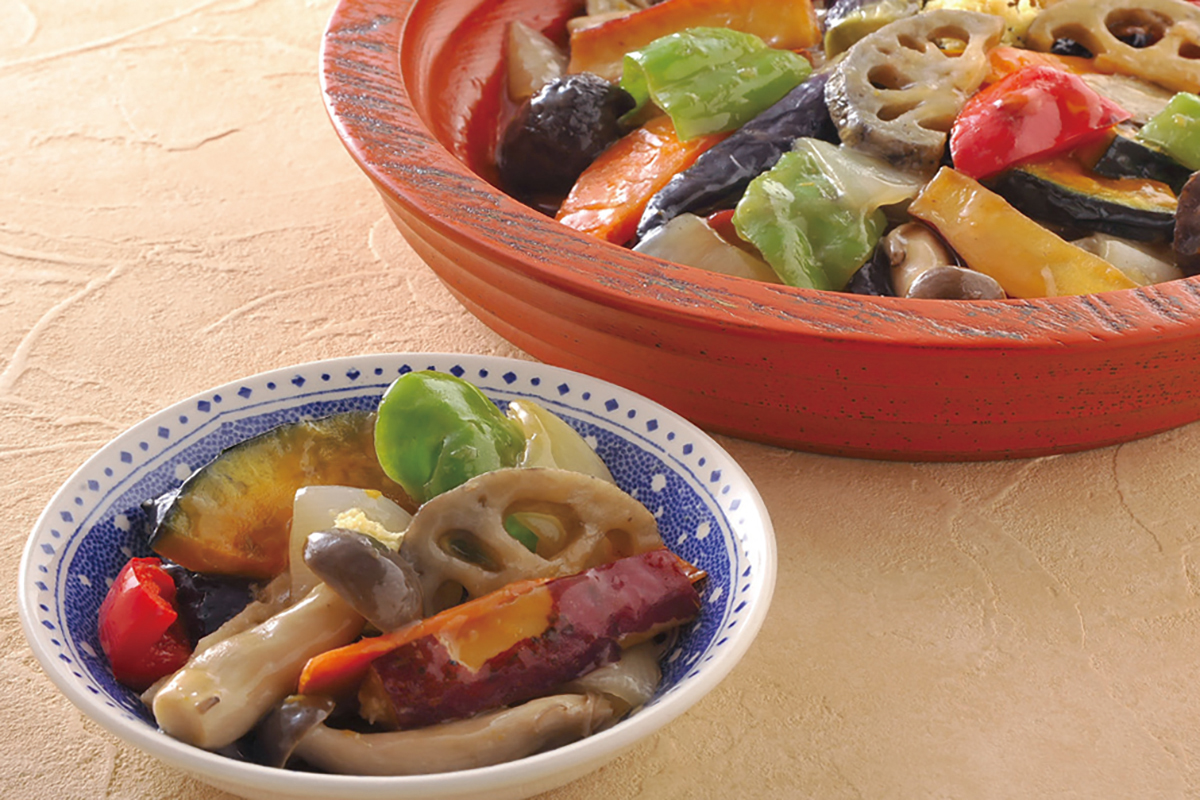 八宝菜風揚げ野菜あんかけ