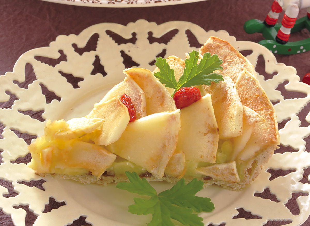 スイートポテト花のタルト