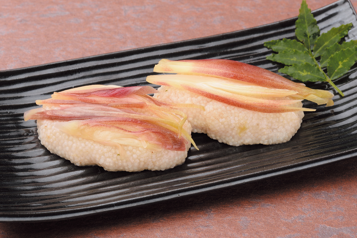 ミョウガの酢漬け 粟にぎり