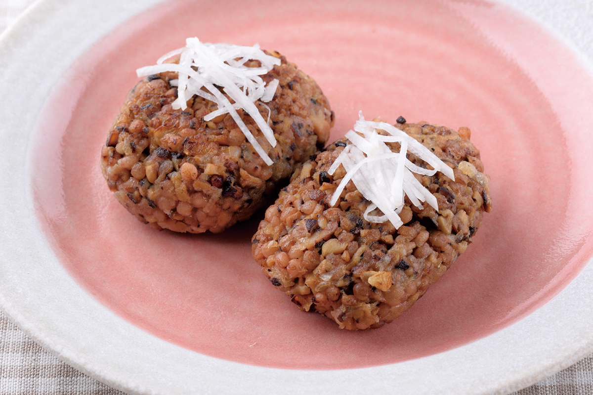 出しがら椎茸のハンバーグ