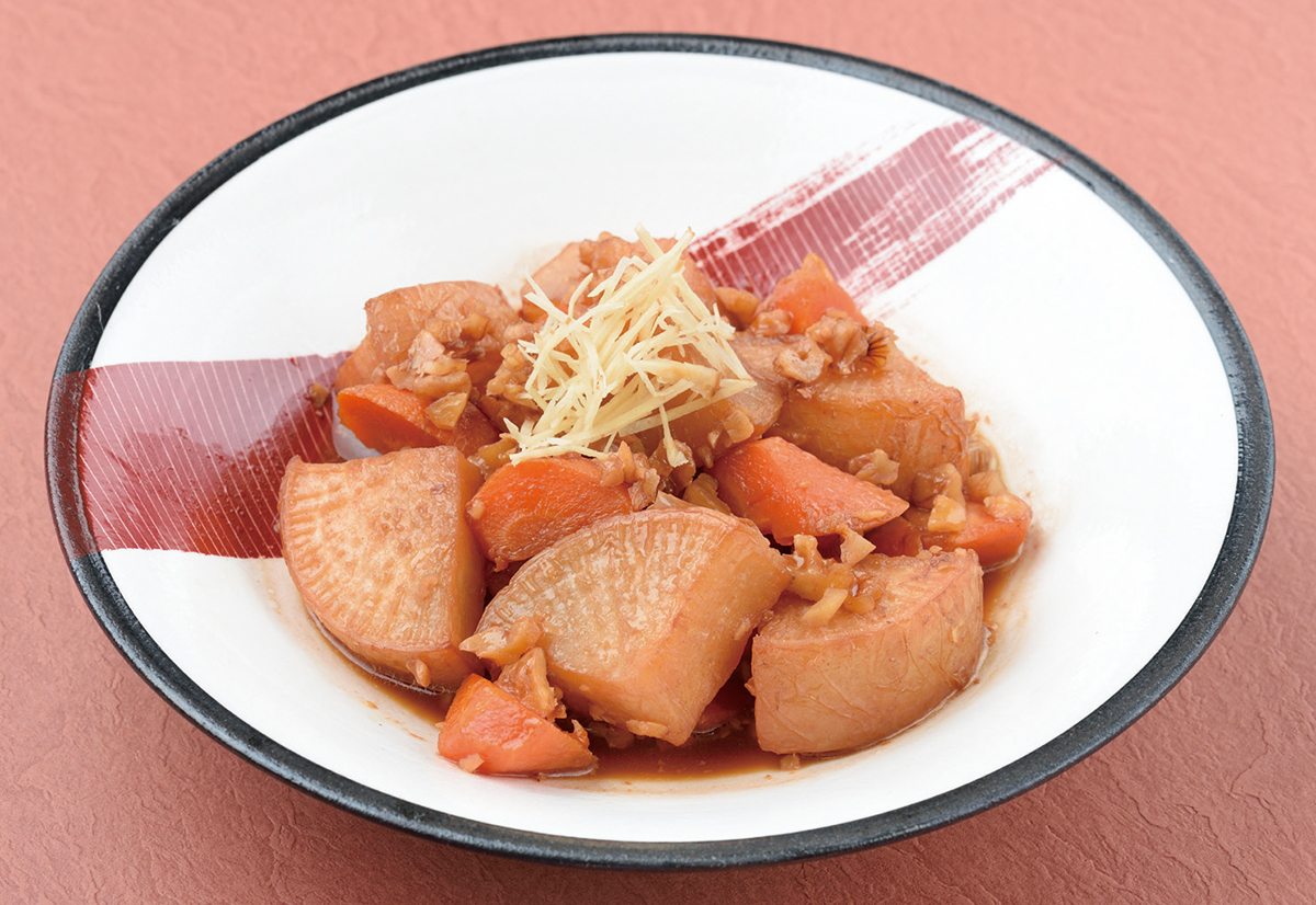 大根の素揚げ煮