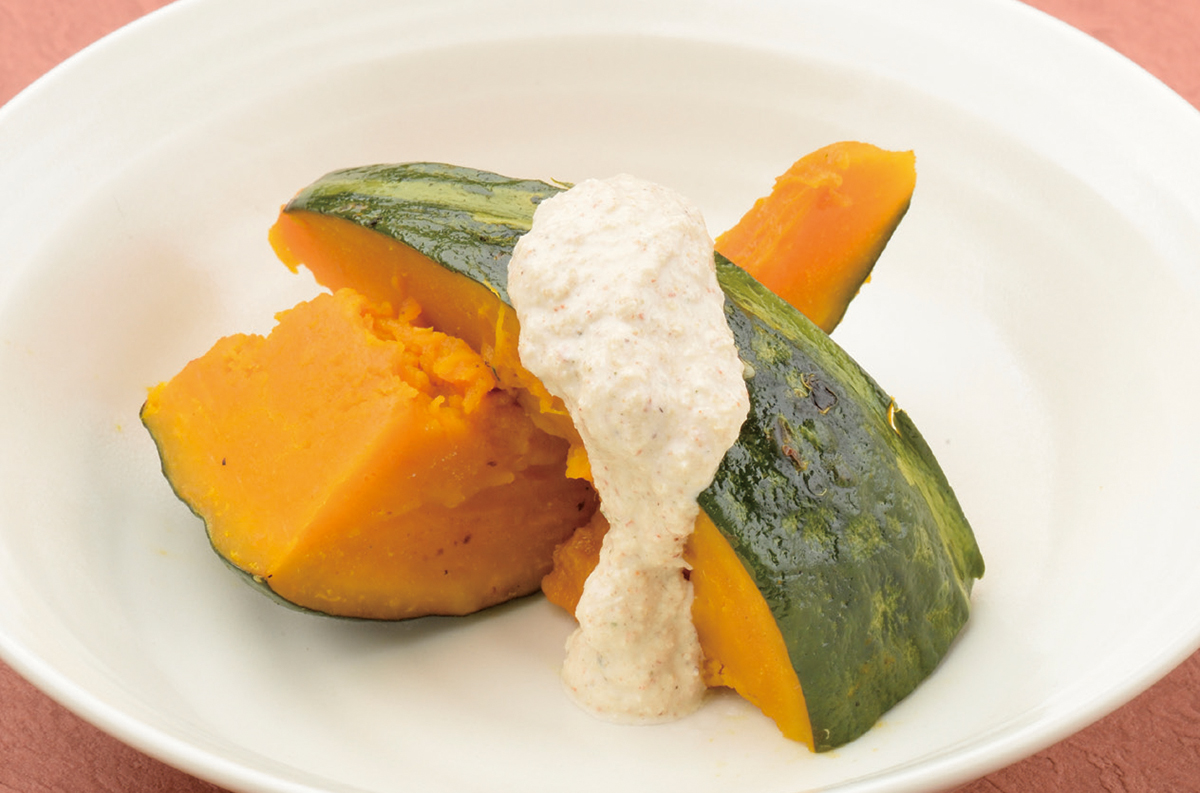 栗南瓜の塩煮 クリームあんかけ