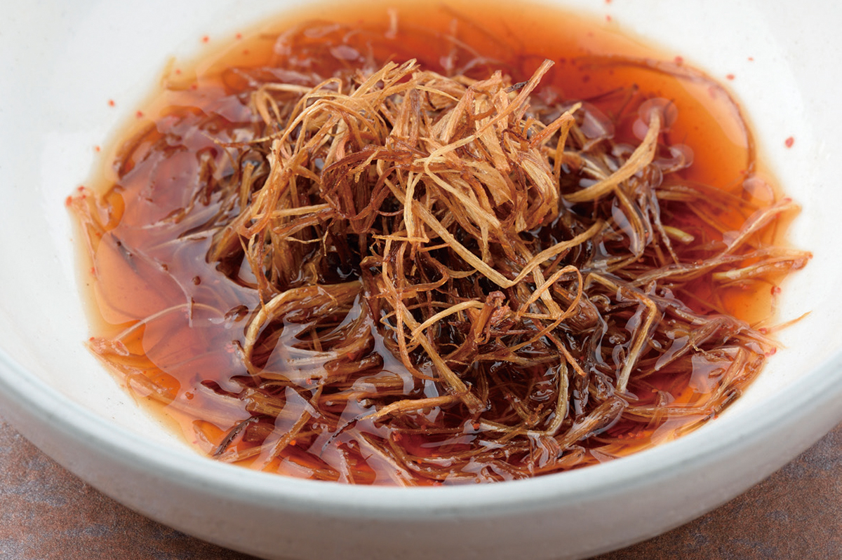 長ねぎの細切り揚げ