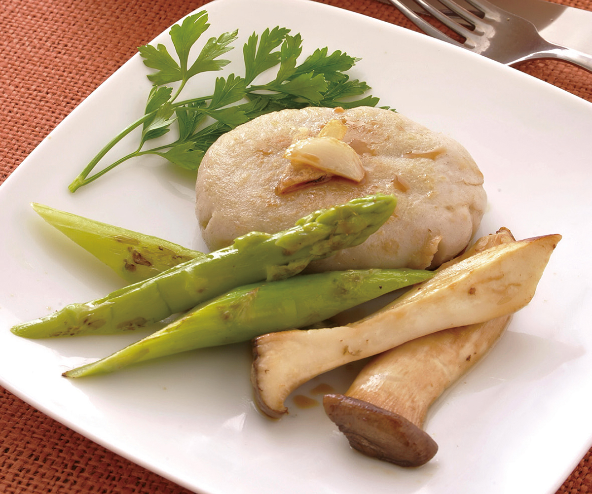 蕎麦がきのステーキ