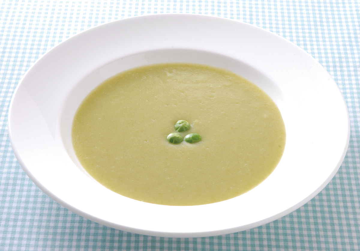 玄米粉とグリーンピースのヴルーテ