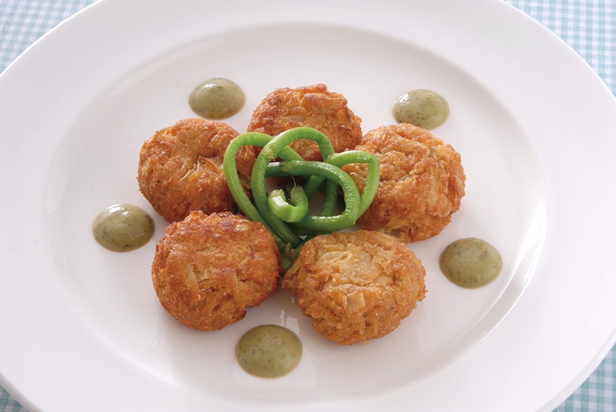 大豆のナゲット クレソンマスタードソース