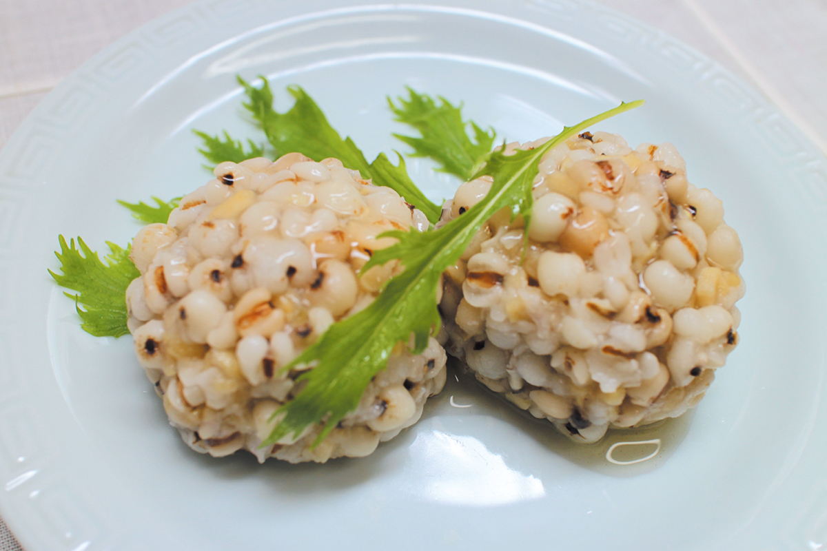 高野豆腐のハトムギ団子